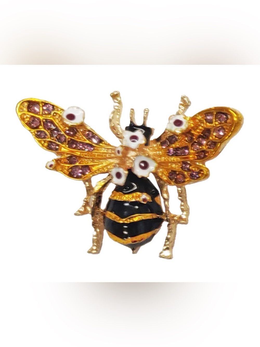 Aratta Angelic Floral Bee Pin, NWOT